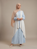 Azure Layered Dress and Knit Cardigan